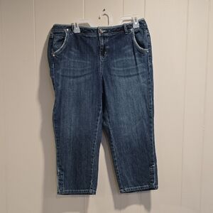 Canyon River Blues Dark Blue Cropped Jeans